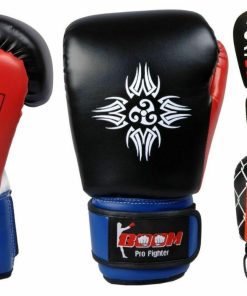 Boom Pro Kids Boxing Gloves Leather Sparring Mitts MMA Kick Punch Bag Mitts 4oz1-boompro
