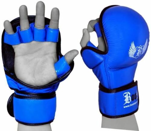 Boom Maya Leather Boxing Gloves MMA Training Punch Bag Sparring Kick boxing - Image 2