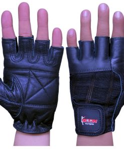BOOM PRO Leather Gym Gloves Men Weight Lifting Training Workout Bodybuilding UK