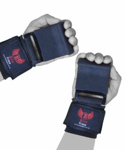 BOOM Weight Lifting Steel Wrist Straps Hook Gym Support Hand Wraps Grips Bar-3