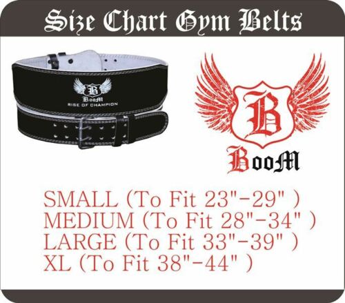 Boom Leather 4" Weight Lifting Gym Belt Training Back Support Fitness Strap - Image 5