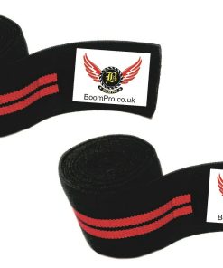 Alternative view of Boom Pro Weightlifting Knee Wraps Powerlifting Gym Straps Support Leg Sleeves UK