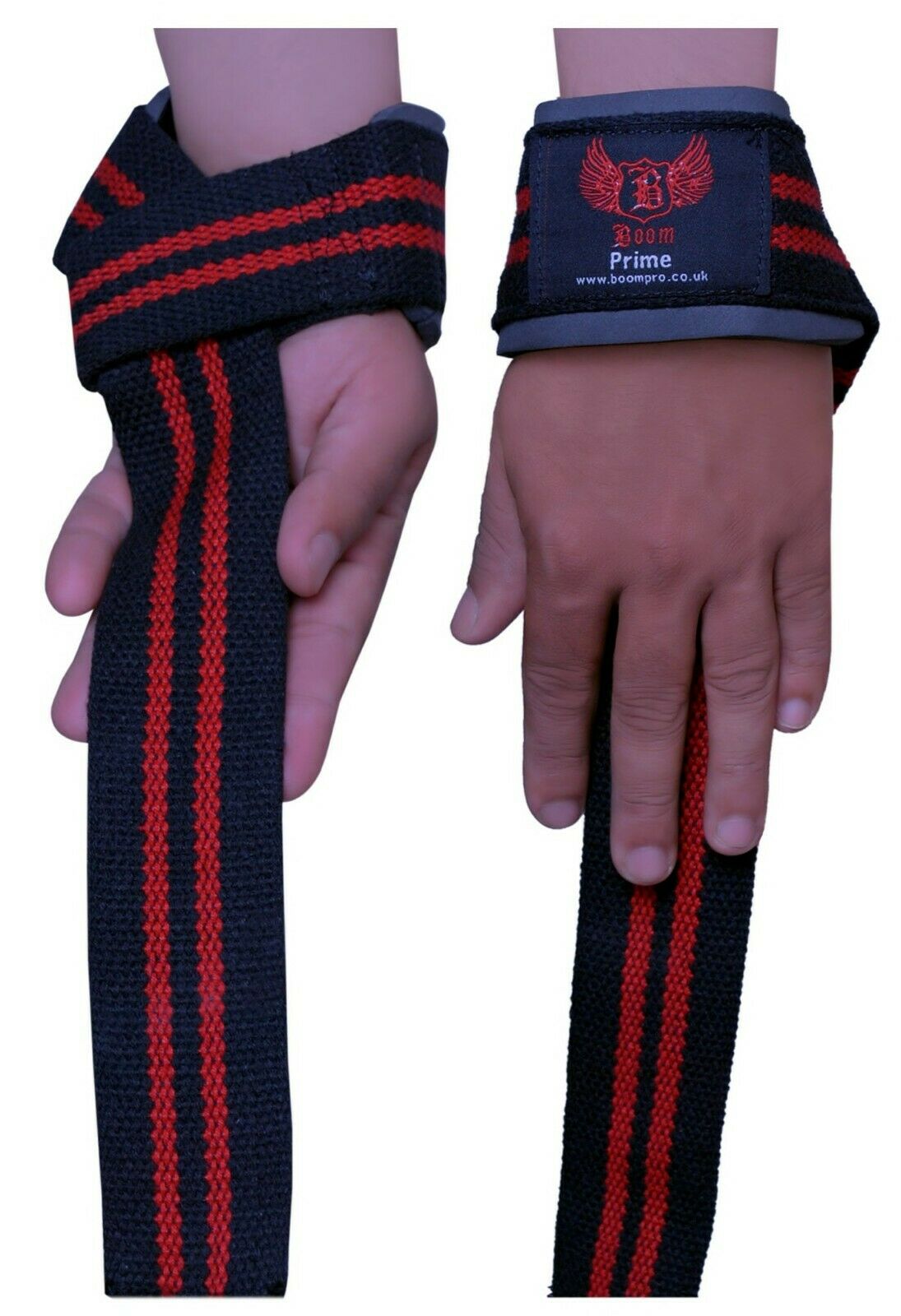 Boom Weightlifting Wrist Straps Gym Wraps Bodybuilding Grip Support Hand Bar - Image 5