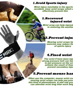 Alternative view of Weight Lifting Wrist Straps Elasticated Gym Wraps Grip Body Building UK
