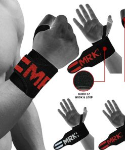 Weight Lifting Wrist Straps Elasticated Gym Wraps Grip Body Building UK